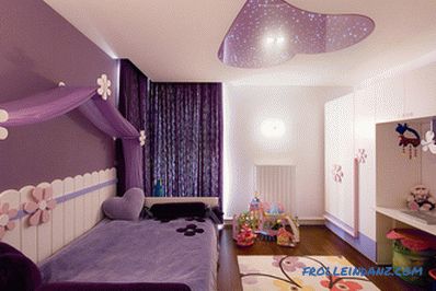 Violet color in the interior and its combination with other colors + photo examples