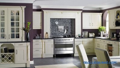 Violet color in the interior and its combination with other colors + photo examples