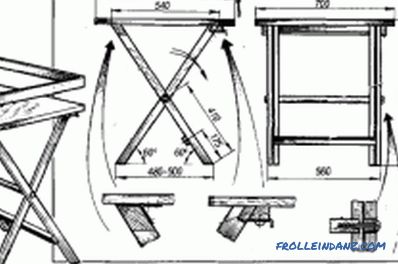 Do-it-yourself picnic table (folding): production procedure
