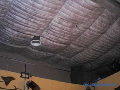 Types of stretch ceilings on the material of manufacture, construction and design + Photo