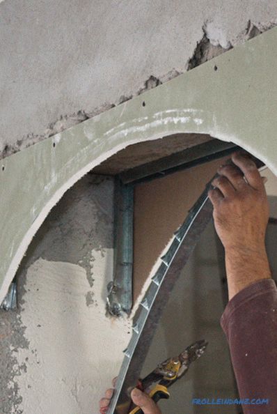 How to make an arch of plasterboard do it yourself