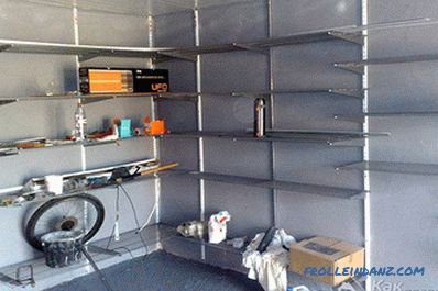 Shelves in the garage with their own hands (photos, charts, video)
