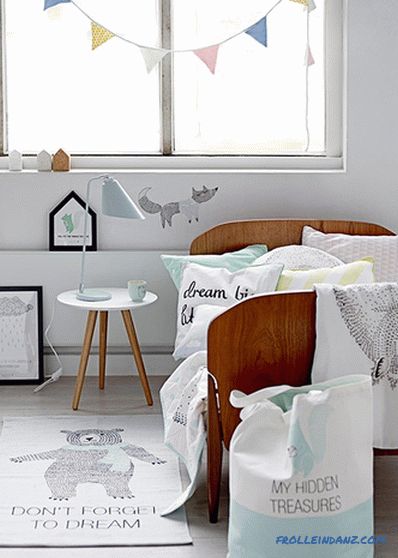 Children's room in the Scandinavian style