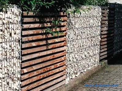 Fence of gabions do it yourself