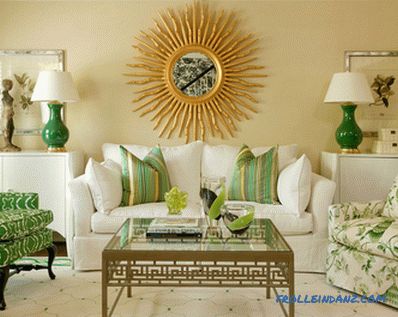 Green color in the interior, its combination and 52 examples of use
