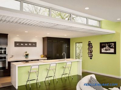 Green color in the interior, its combination and 52 examples of use