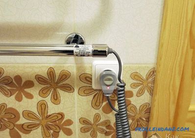 How to install a heated towel rail in the bathroom
