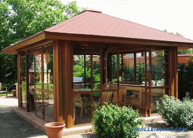 Closed gazebo do it yourself - construction technology gazebos (+ photos)