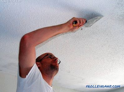 Whitewashing the ceiling with their own hands - water-based paint, lime, chalk