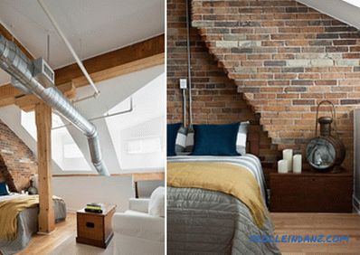 Loft-style bedroom - 52 interior examples