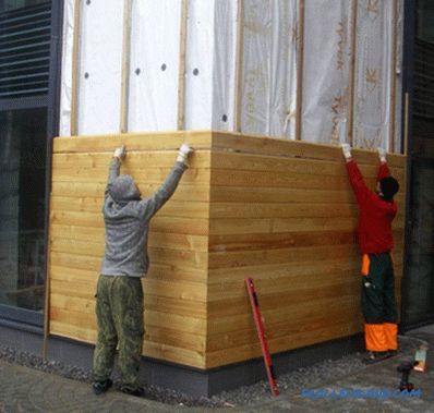 Finishing of the facade with a planken - facade finishing with a planken