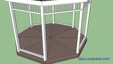 Octagonal gazebo do-it-yourself, drawing, photo and video instructions