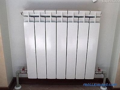 Bottom connection of radiators of heating - the scheme of the lower connection of a radiator