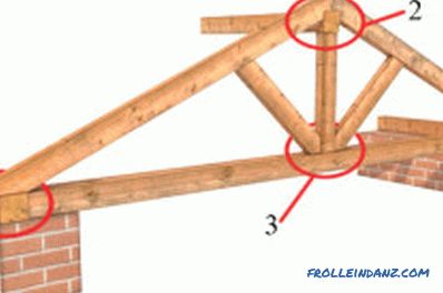 The attachment points of the roof truss system and the main drawbacks when assembling the nodes