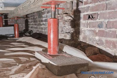 Repair of the foundation of a wooden house - replacement of the foundation