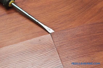 how to remove scratches, chips, swellings, how to replace one laminate board with your own hands