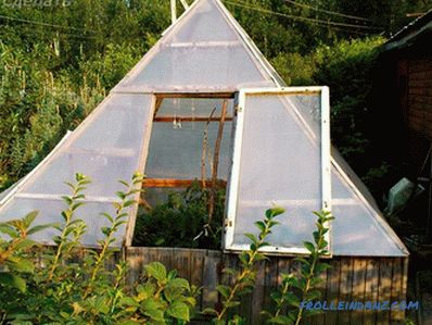 Greenhouse pyramid with his own hands - from polycarbonate
