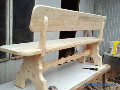 Bench for a bath with his own hands