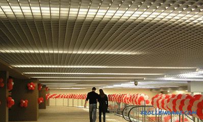 Types and types of suspended ceilings on the design and material production