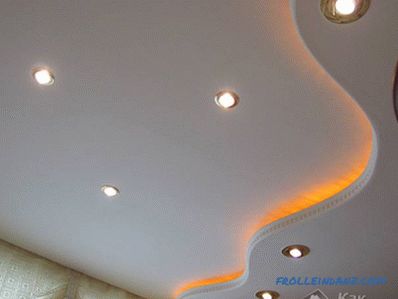 The ceiling of plasterboard do it yourself + photo