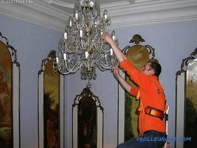 How to wash the crystal chandelier without removing