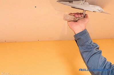 Putty ceiling do-it-yourself + video