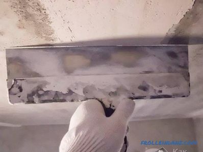 Putty ceiling do-it-yourself + video