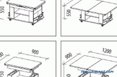 Table transformer do it yourself - preparatory work, drawings (video)