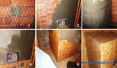 How to lay clinker tiles on a wall, steps, basement