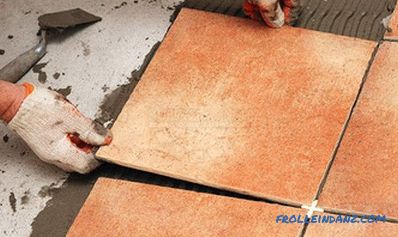 How to lay clinker tiles on a wall, steps, basement